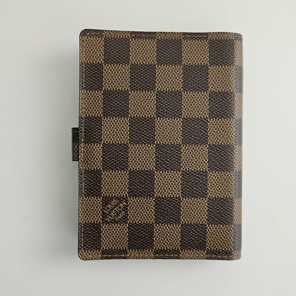 Louis Vuitton Damier Ebene Ring Agenda Cover